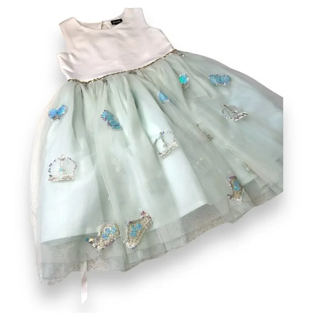 Zunie - Girls Crown Tulle Dress